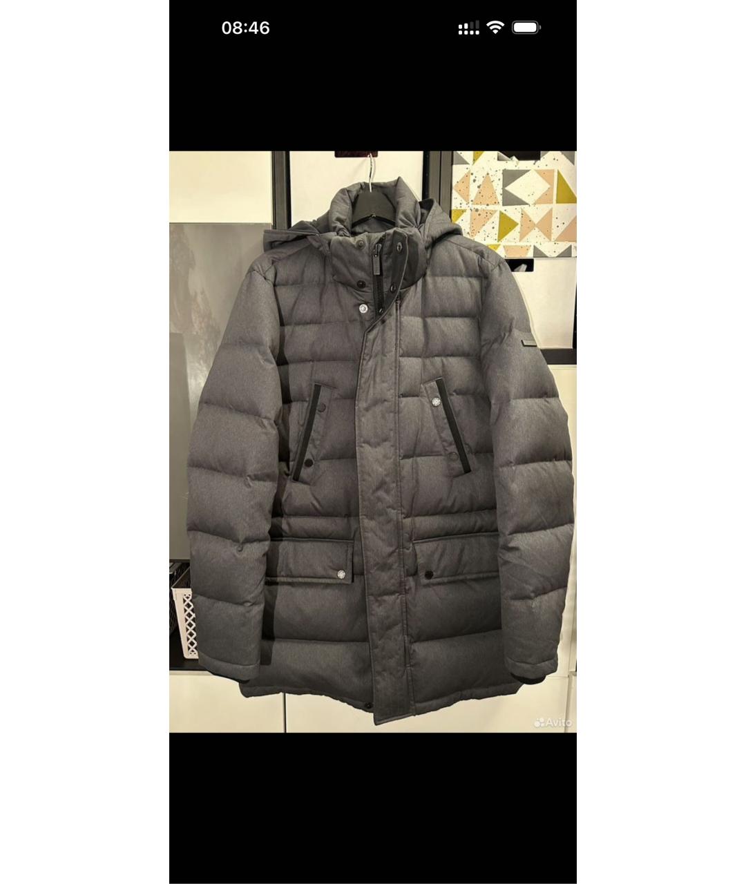 CALVIN KLEIN Серая полиэстеровая куртка, фото 9