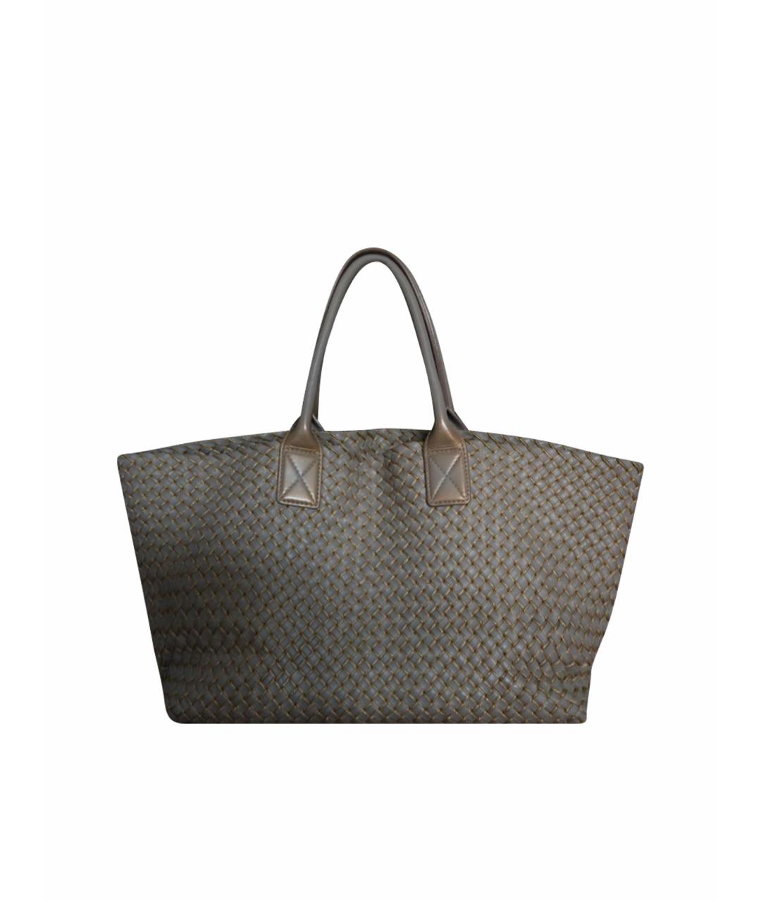 BOTTEGA VENETA Бежевая кожаная сумка тоут, фото 1