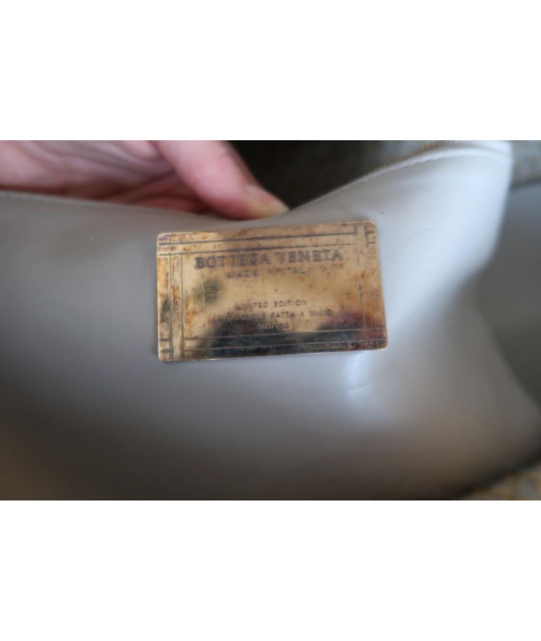 BOTTEGA VENETA Бежевая кожаная сумка тоут, фото 6