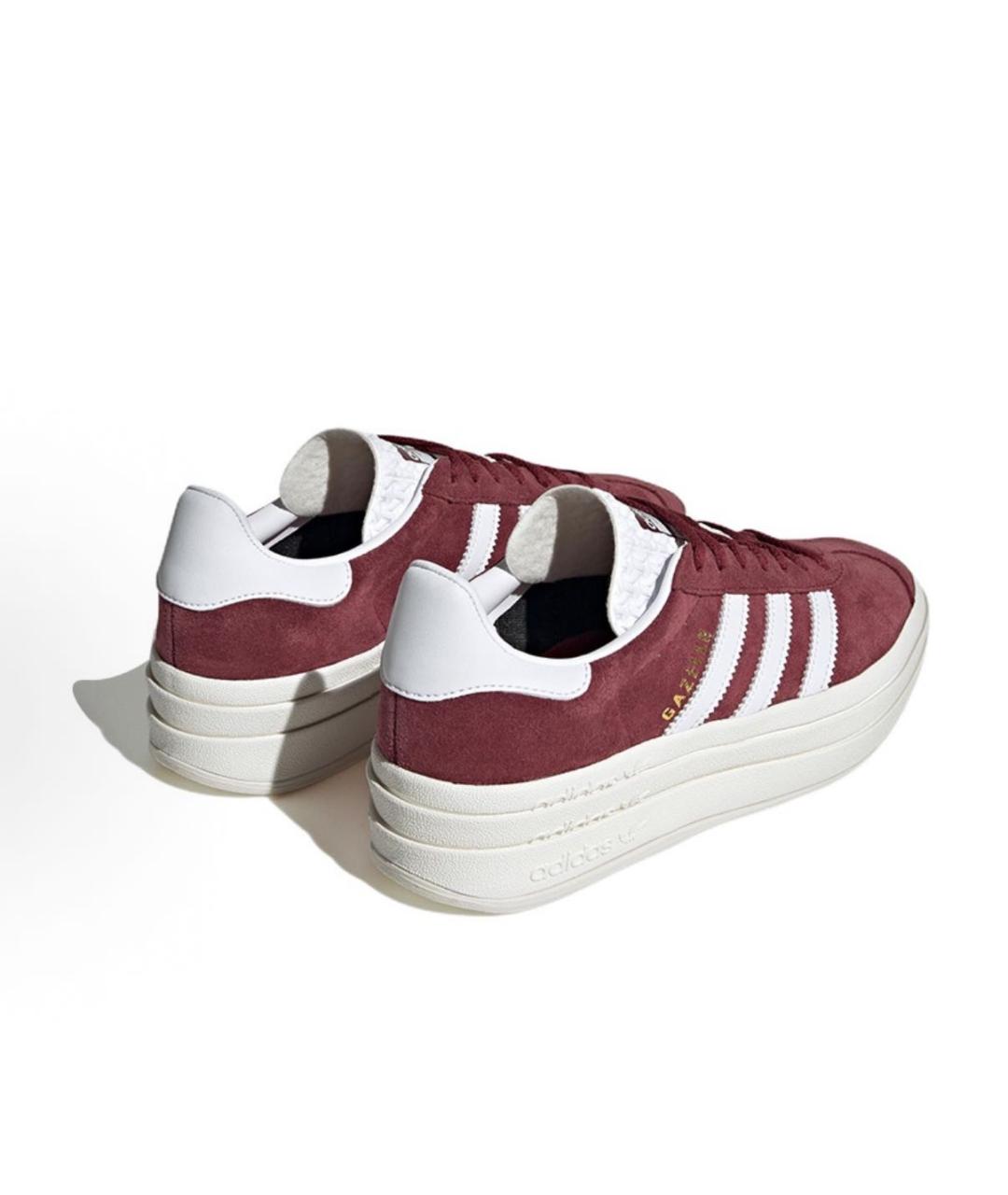 ADIDAS Бордовые замшевые кроссовки, фото 4