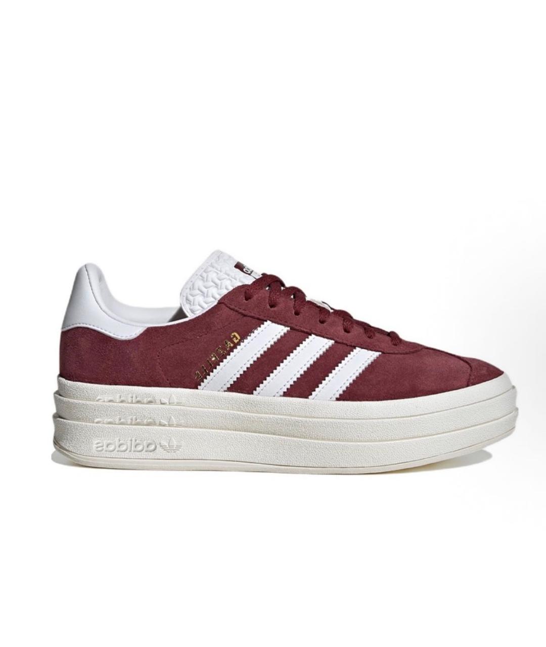 ADIDAS Бордовые замшевые кроссовки, фото 6