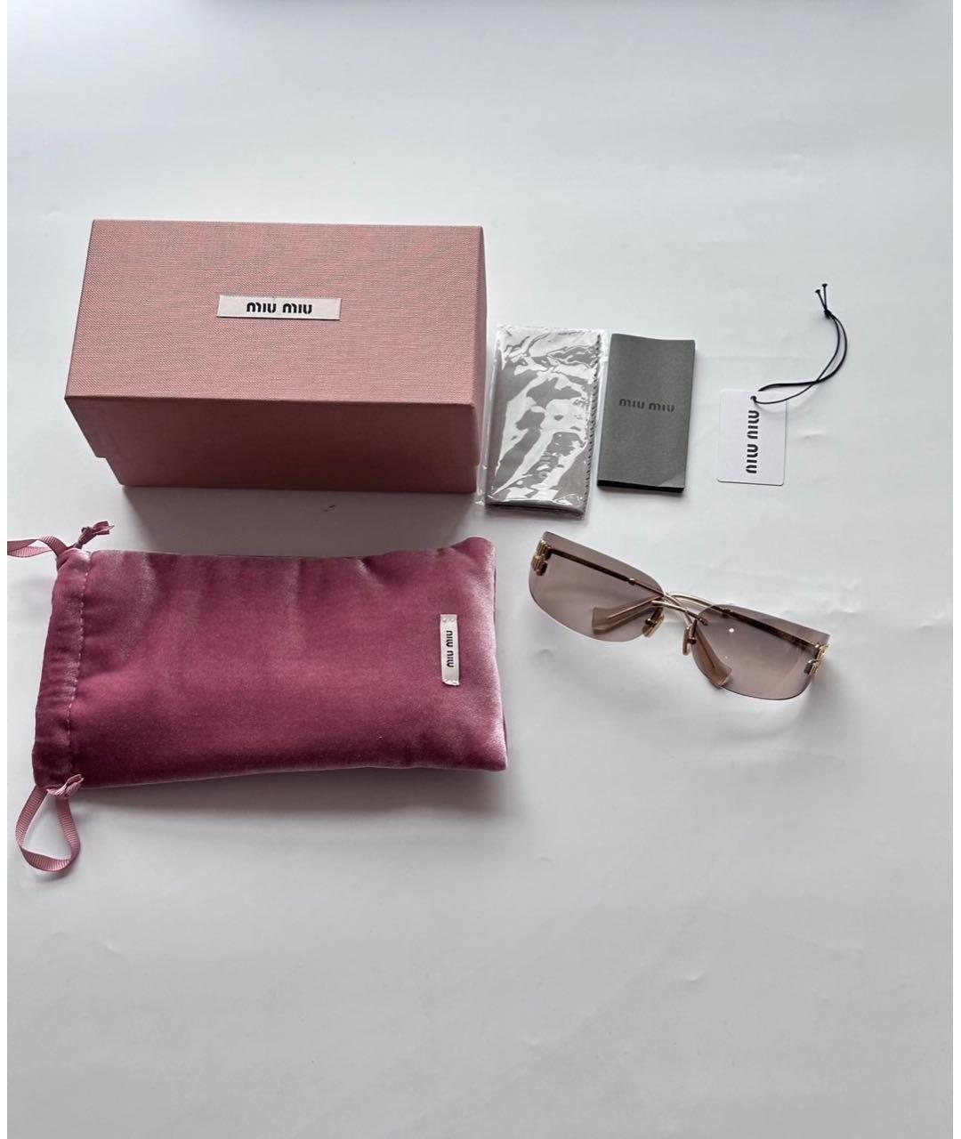 MIU MIU Металлические солнцезащитные очки, фото 6