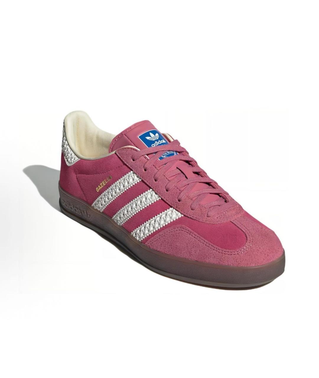 ADIDAS Розовые замшевые кроссовки, фото 3