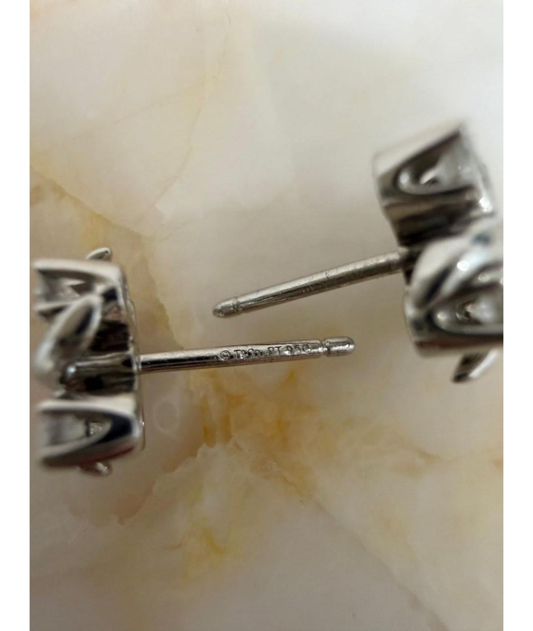 TIFFANY&CO Белые платиновые серьги, фото 6