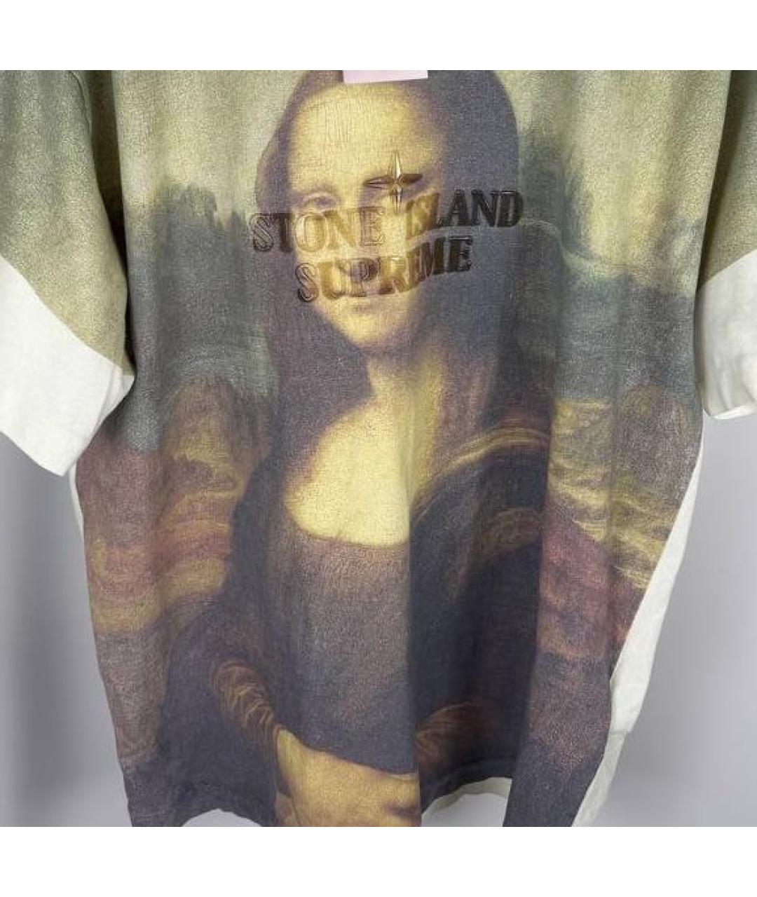 STONE ISLAND Белая футболка, фото 4
