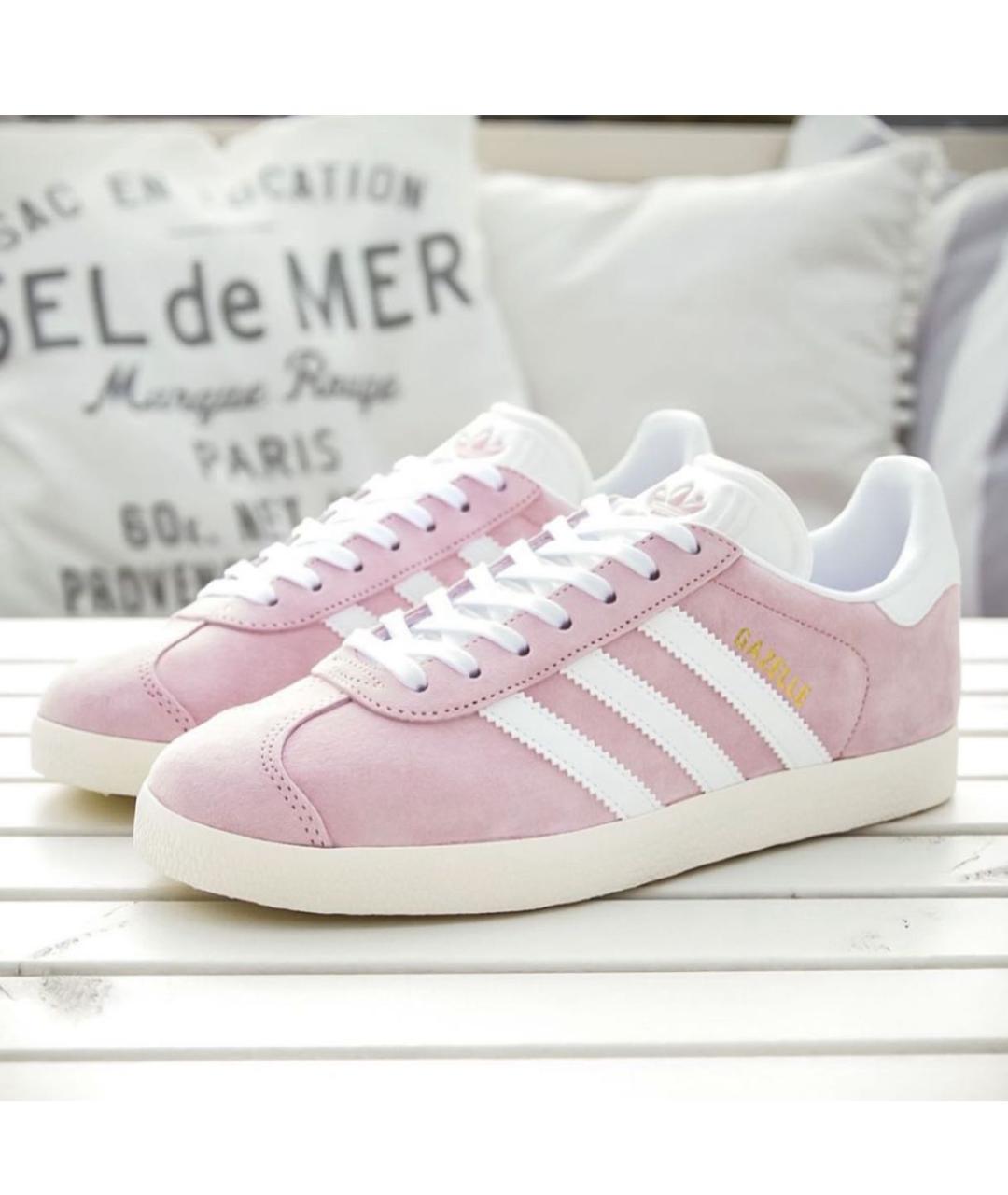 ADIDAS Розовые замшевые кроссовки, фото 2