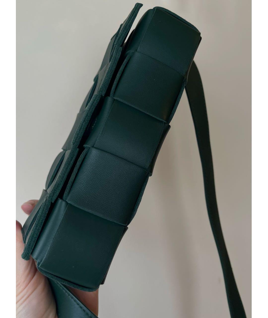 BOTTEGA VENETA Зеленая кожаная сумка через плечо, фото 6