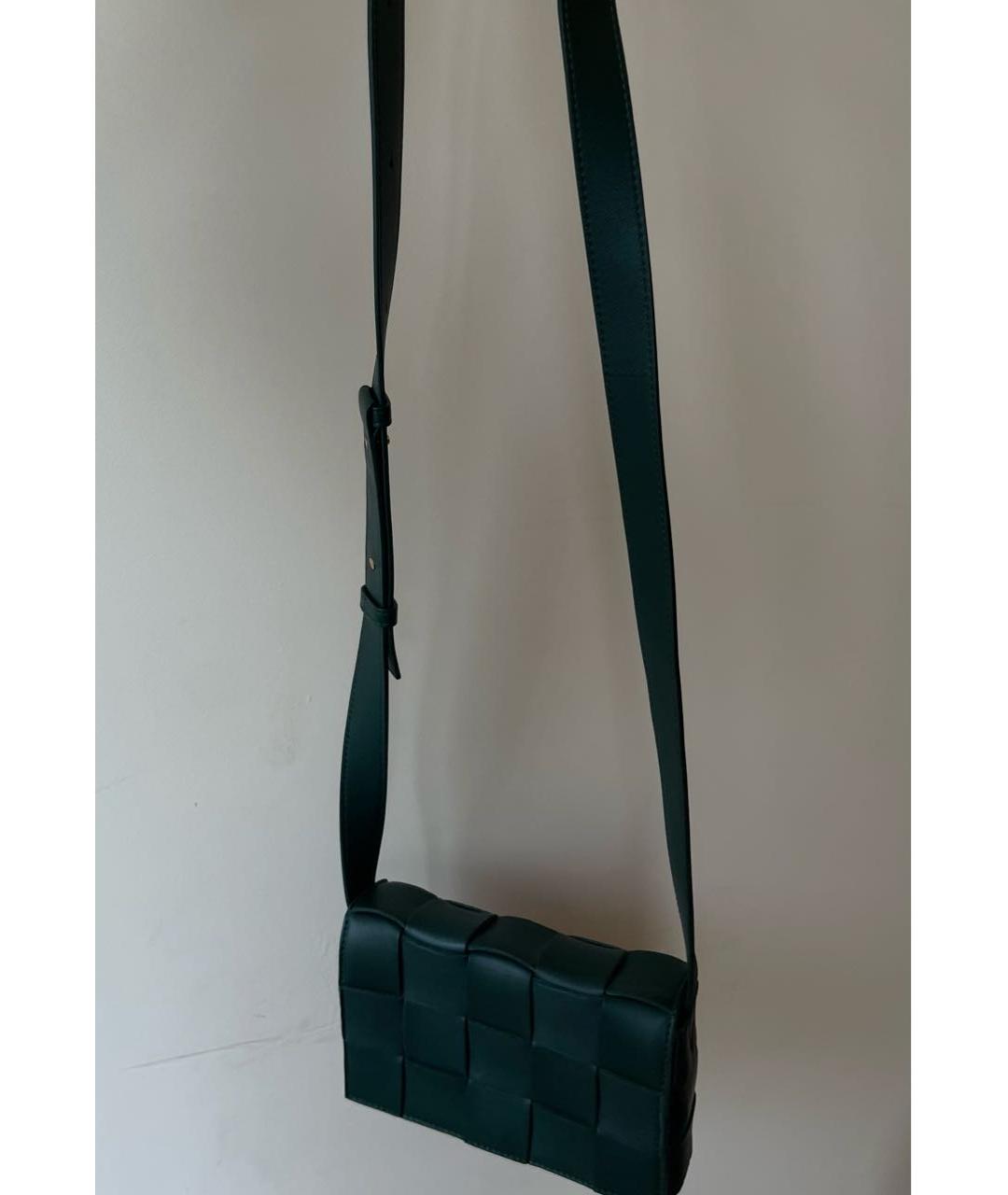 BOTTEGA VENETA Зеленая кожаная сумка через плечо, фото 5