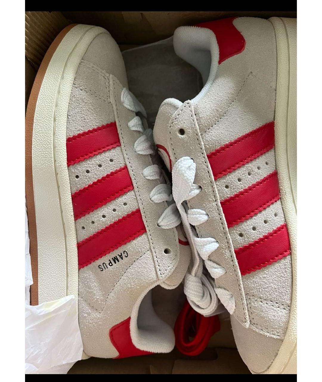 ADIDAS Бежевые замшевые кроссовки, фото 2