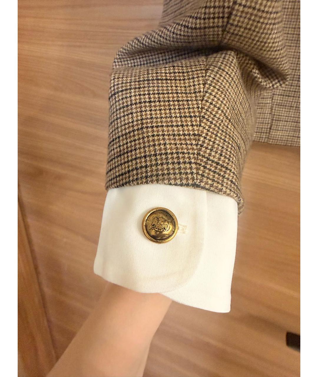 SANDRO Коричневый вискозный жакет/пиджак, фото 4