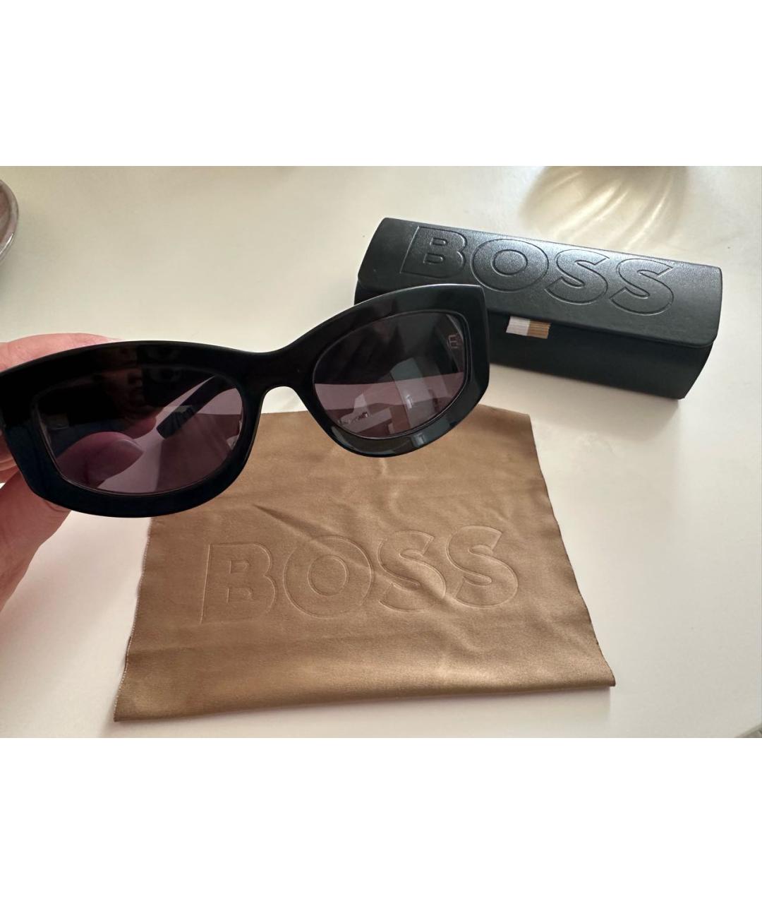 HUGO BOSS Черные пластиковые солнцезащитные очки, фото 6