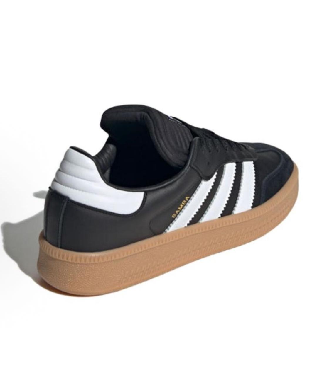 ADIDAS Черные кожаные кроссовки, фото 3