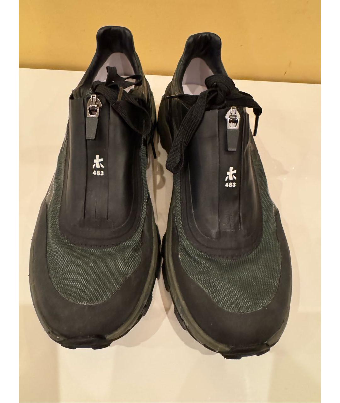 PREMIATA Зеленые текстильные низкие кроссовки / кеды, фото 2