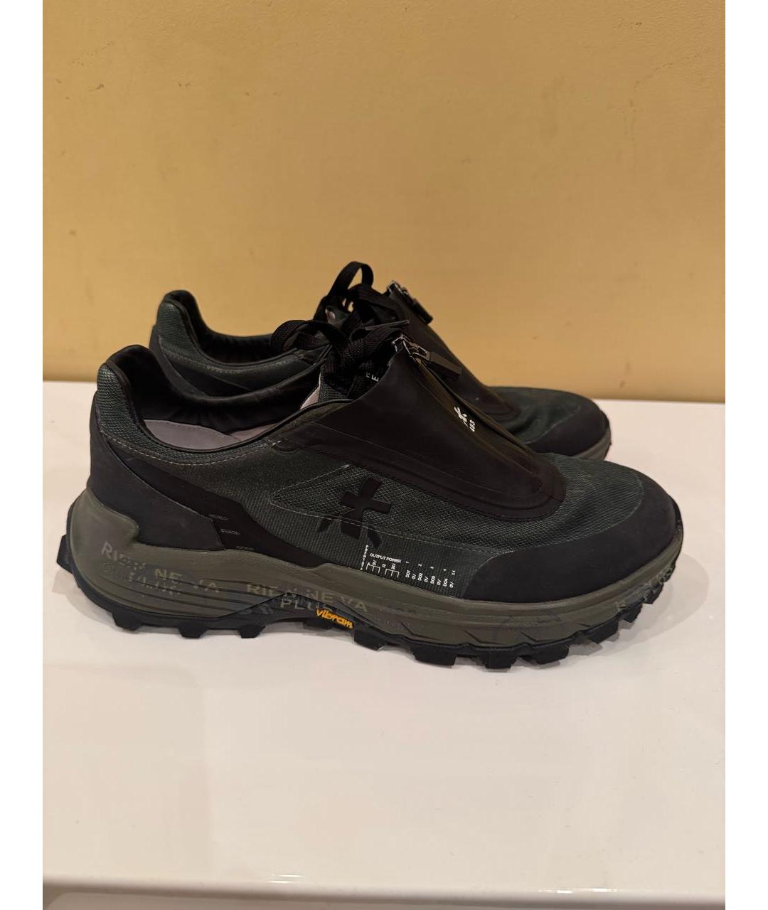 PREMIATA Зеленые текстильные низкие кроссовки / кеды, фото 7