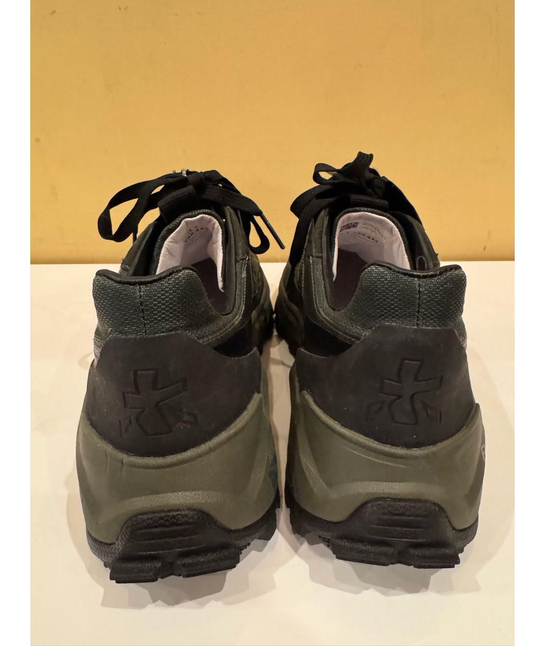 PREMIATA Зеленые текстильные низкие кроссовки / кеды, фото 4