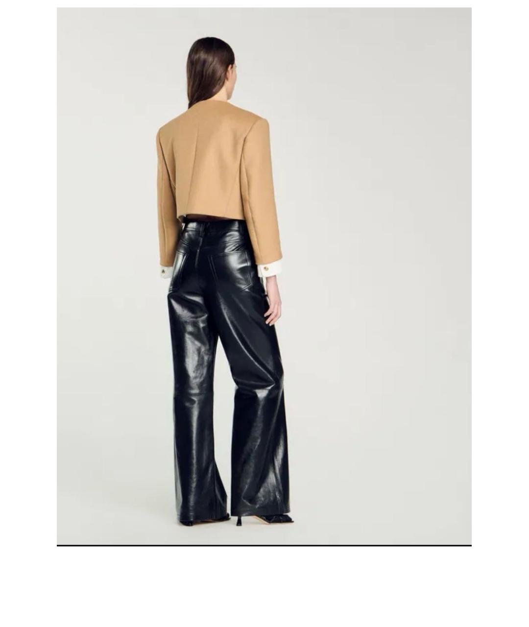 SANDRO Бежевый шерстяной жакет/пиджак, фото 8