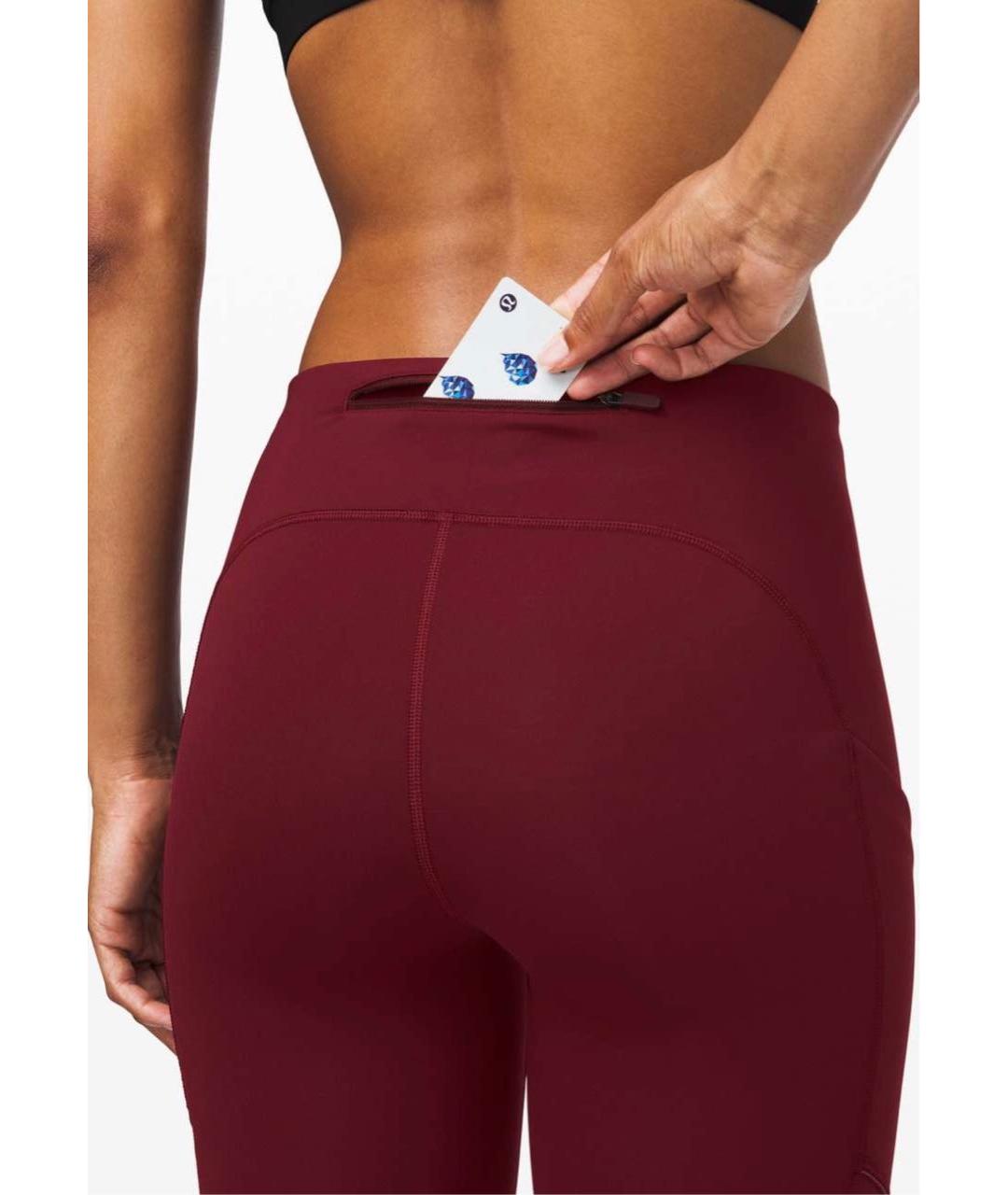 Lululemon Бордовые полиэстеровые спортивные брюки и шорты, фото 7