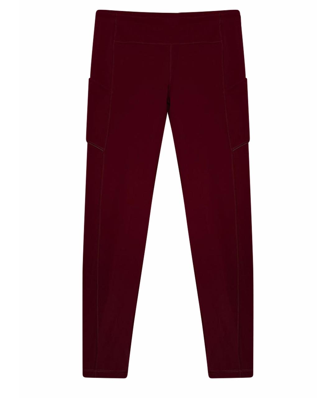 Lululemon Бордовые полиэстеровые спортивные брюки и шорты, фото 1