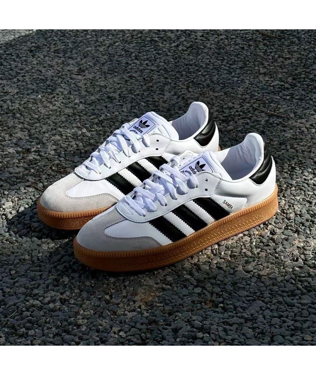 ADIDAS Белые кожаные кроссовки, фото 2