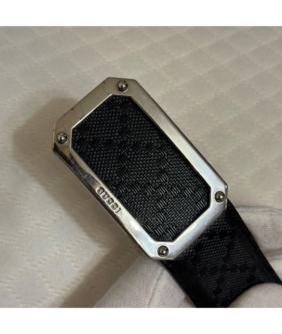 GUCCI Черный кожаный ремень, фото 8