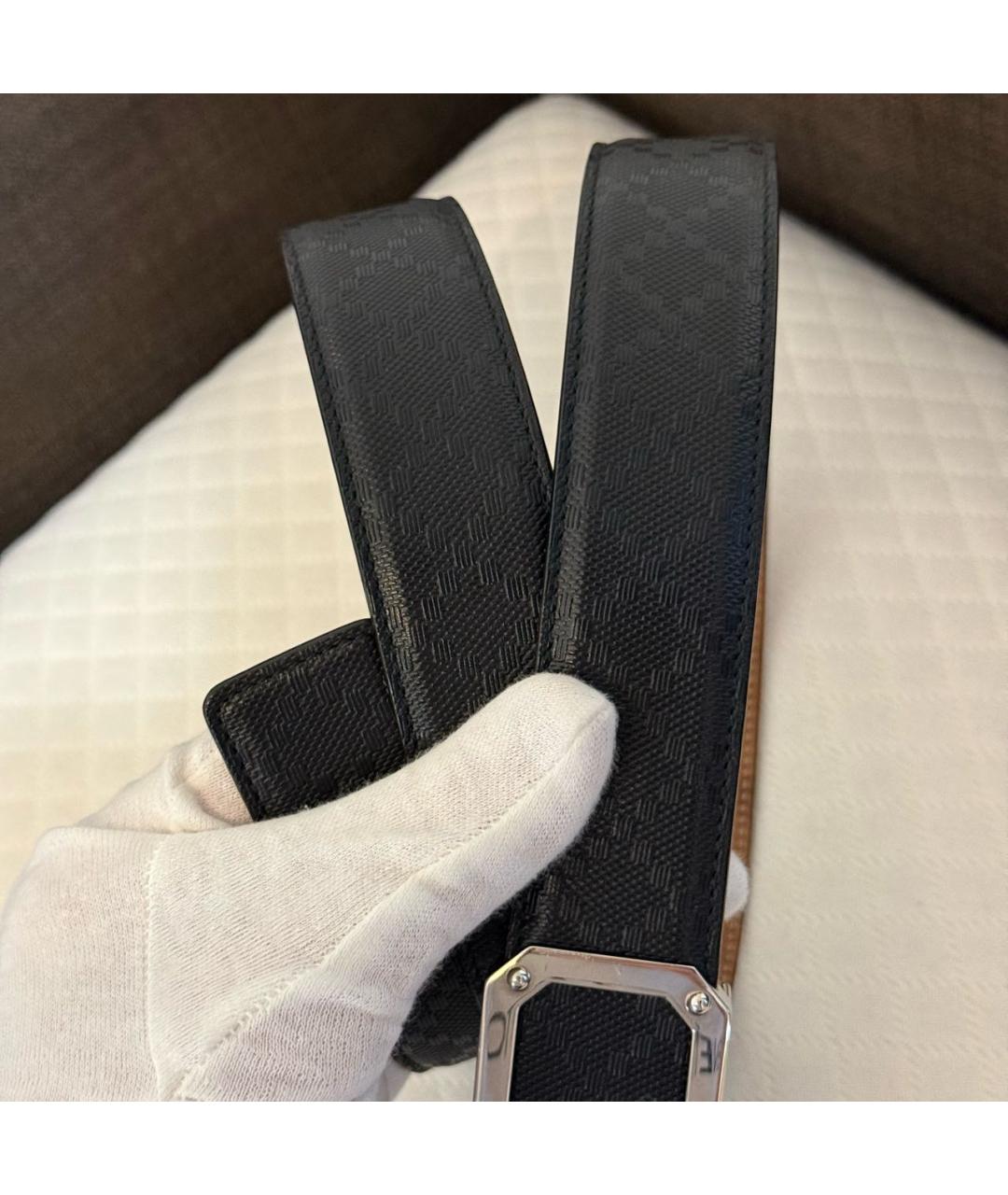 GUCCI Черный кожаный ремень, фото 4
