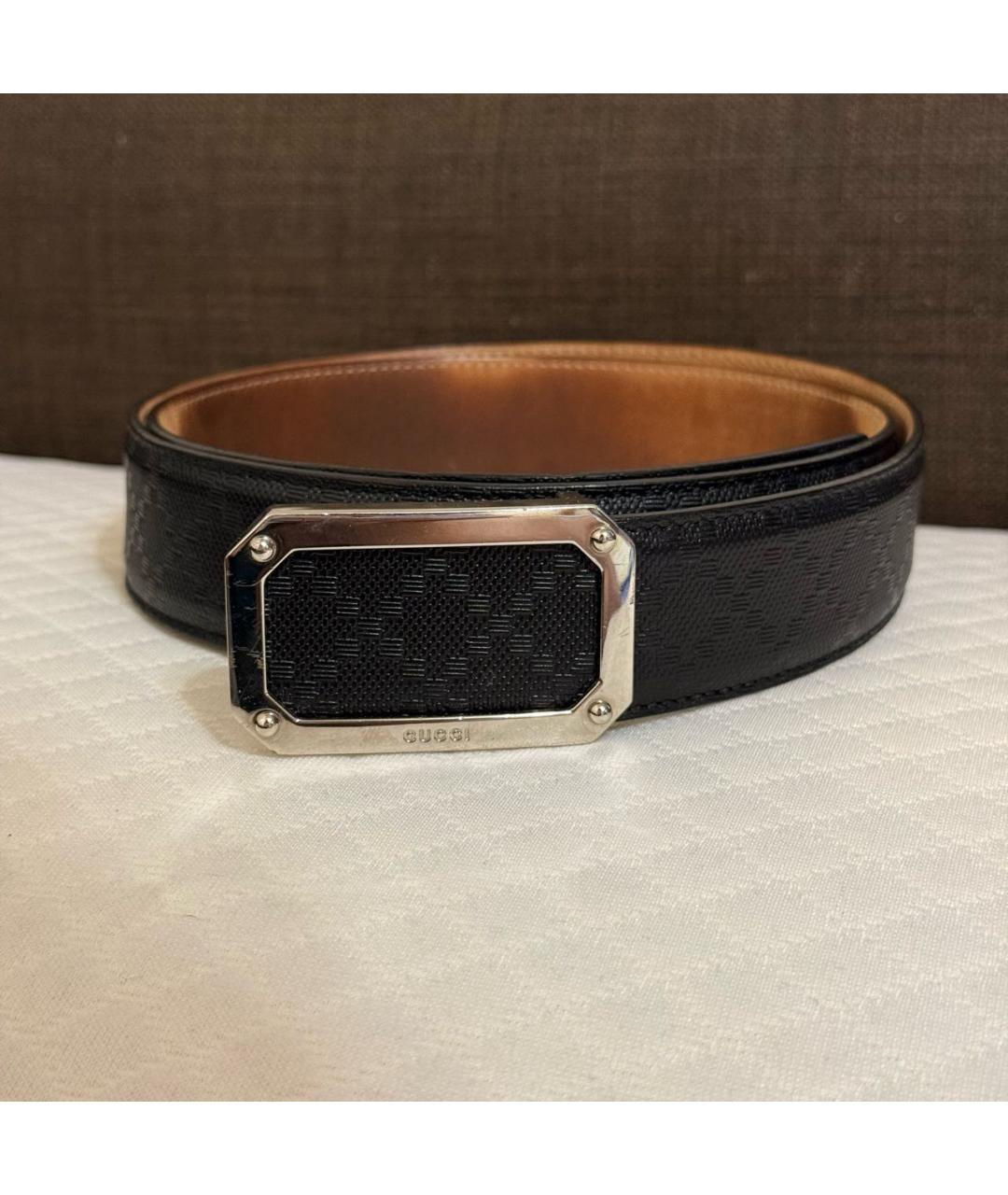 GUCCI Черный кожаный ремень, фото 9