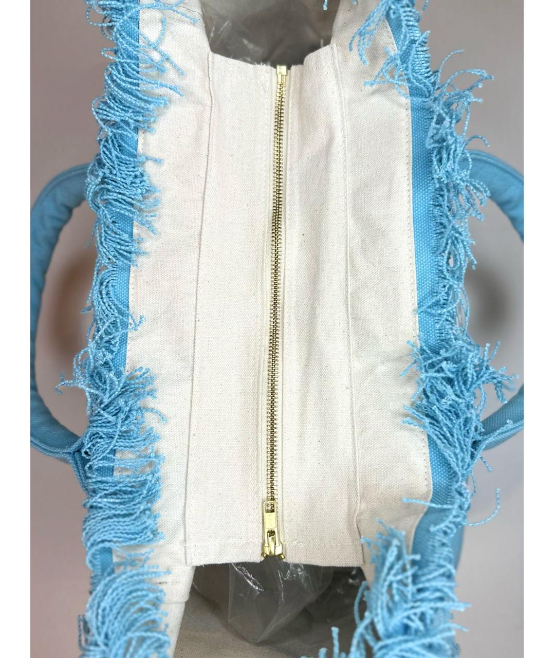 MC2 SAINT BARTH Голубая хлопковая пляжная сумка, фото 4