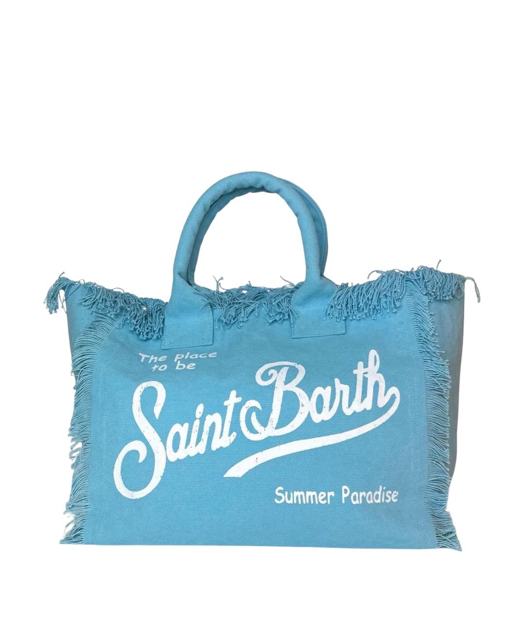 MC2 SAINT BARTH Голубая хлопковая пляжная сумка, фото 1