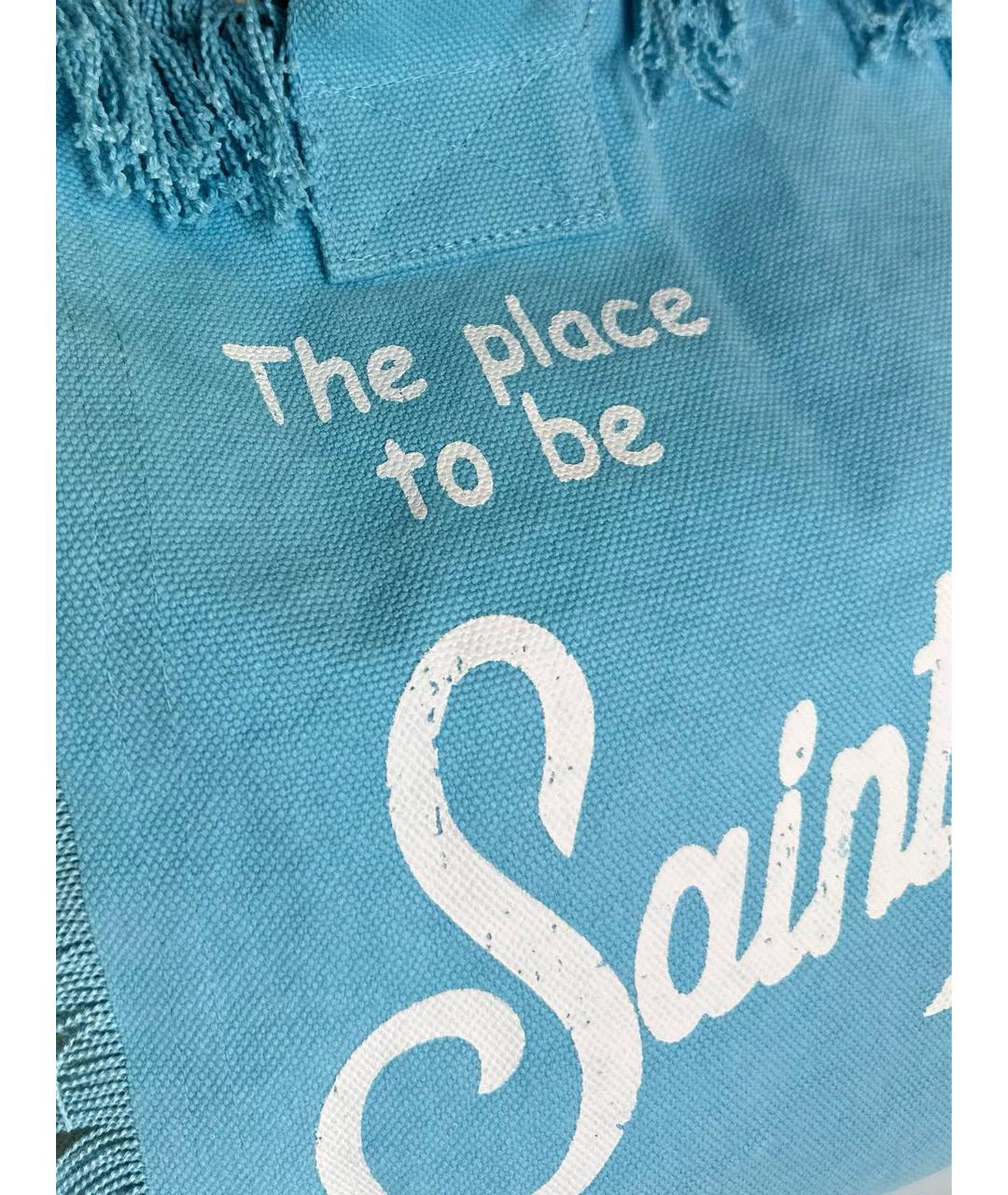 MC2 SAINT BARTH Голубая хлопковая пляжная сумка, фото 3