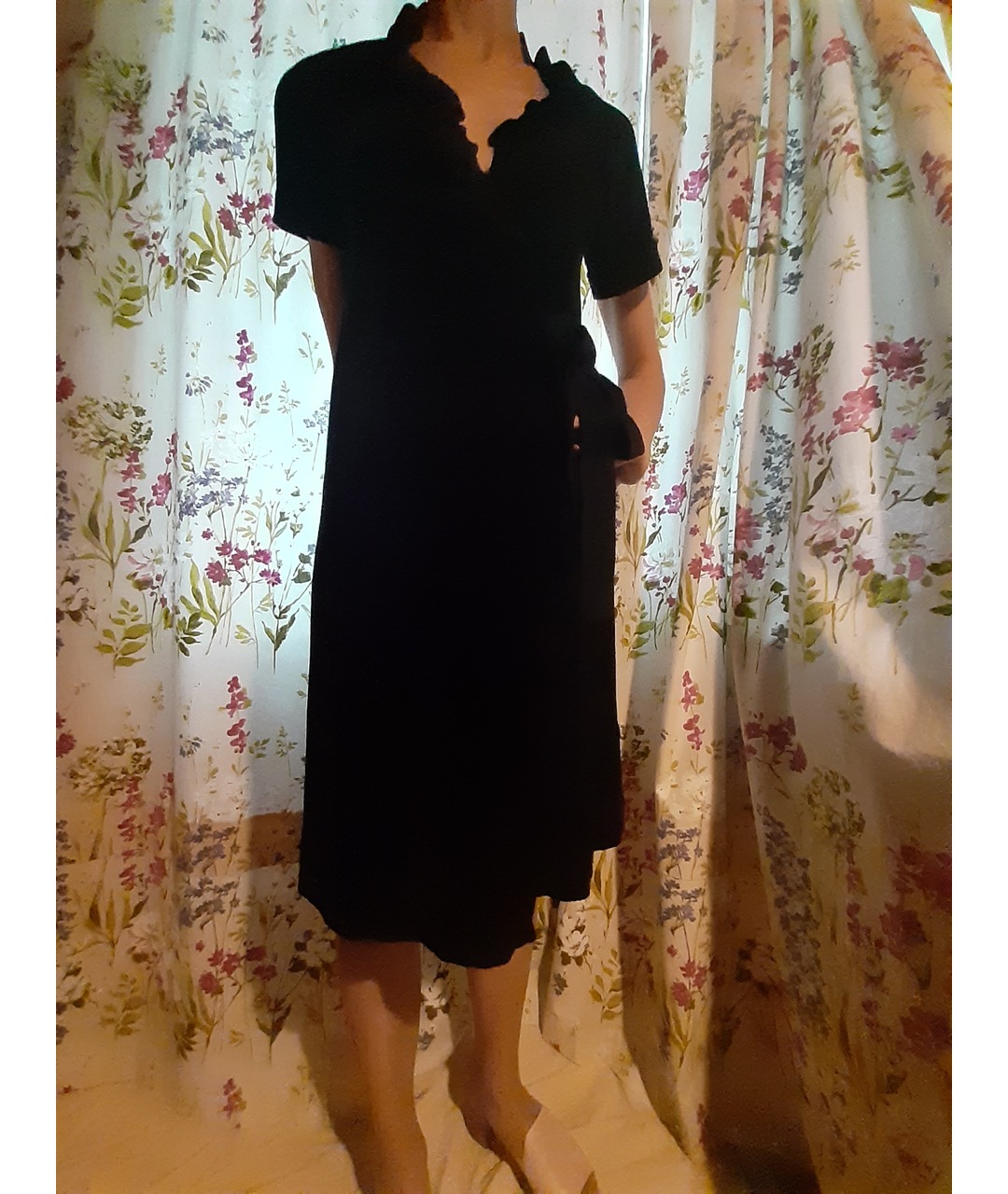 SONIA RYKIEL Черное хлопковое повседневное платье, фото 9