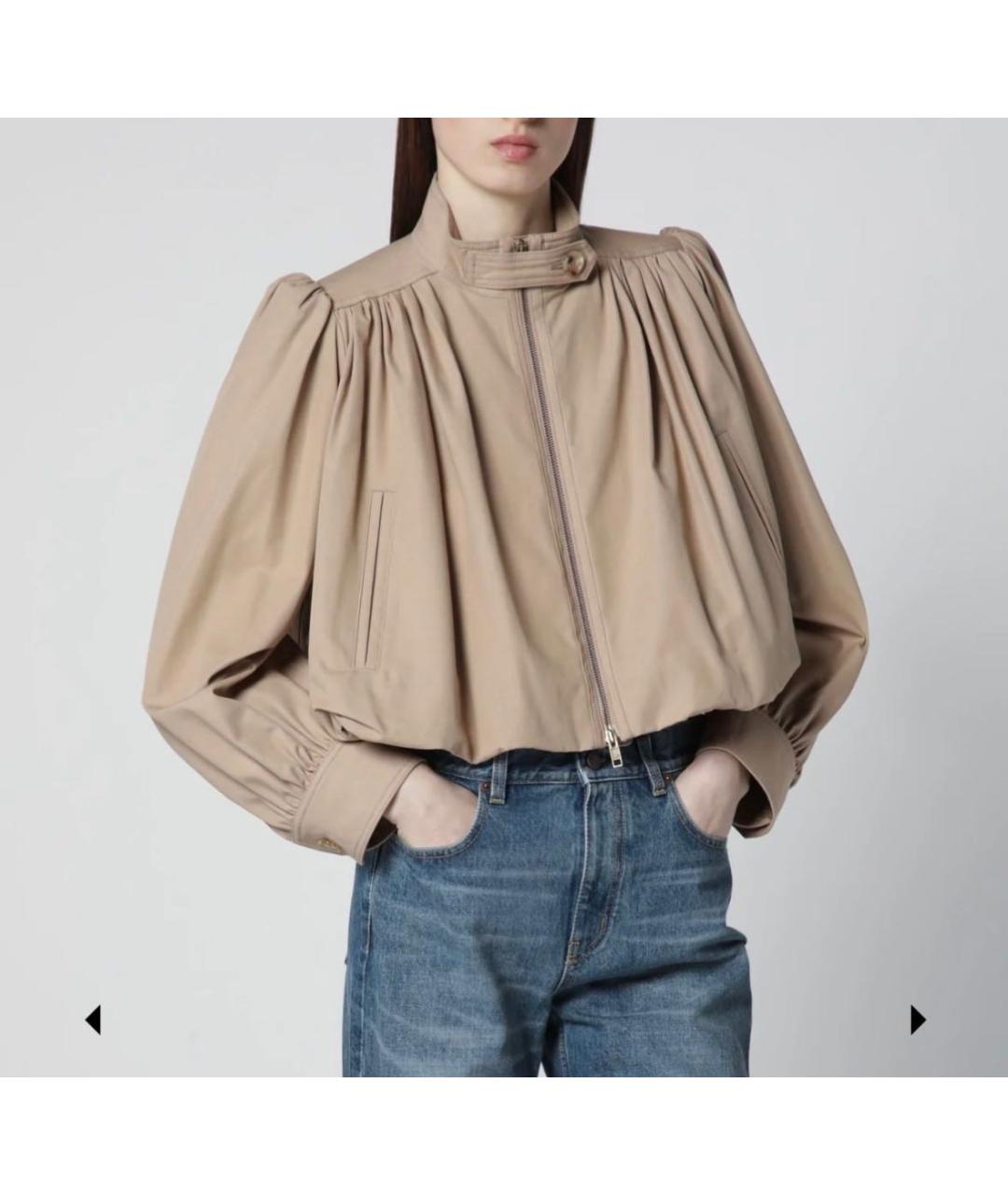 CHLOE Бежевый хлопковый тренч/плащ, фото 3