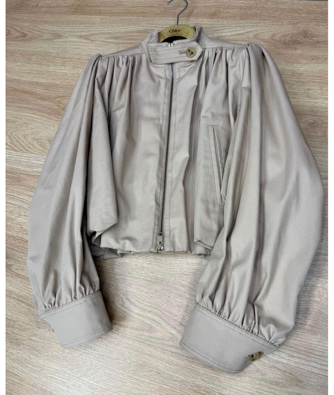 CHLOE Бежевый хлопковый тренч/плащ, фото 2