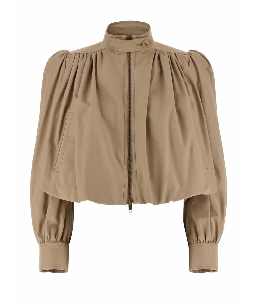 CHLOE Бежевый хлопковый тренч/плащ, фото 4