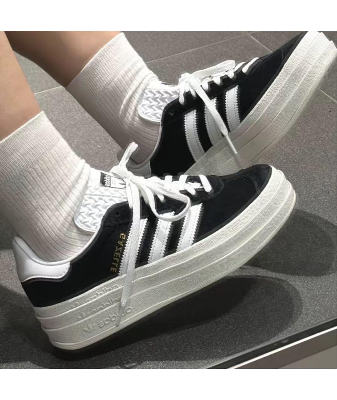 ADIDAS Черные замшевые кроссовки, фото 2