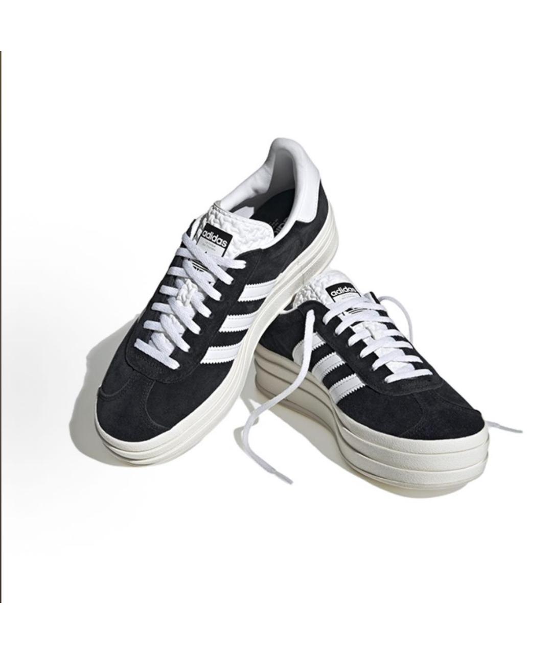 ADIDAS Черные замшевые кроссовки, фото 3