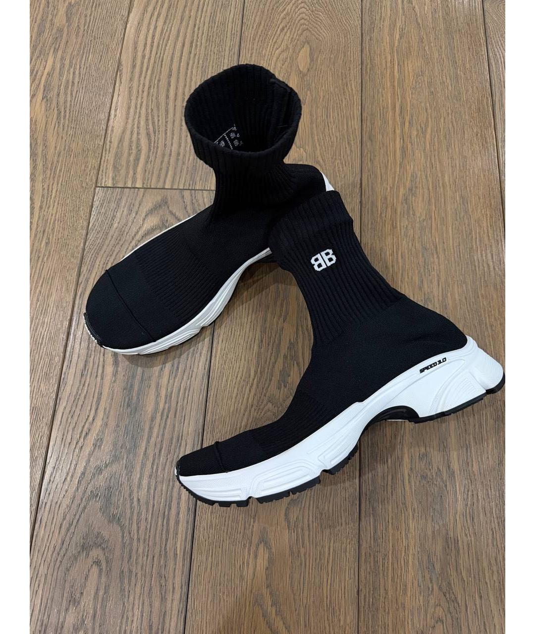 BALENCIAGA Черные текстильные слипоны, фото 5