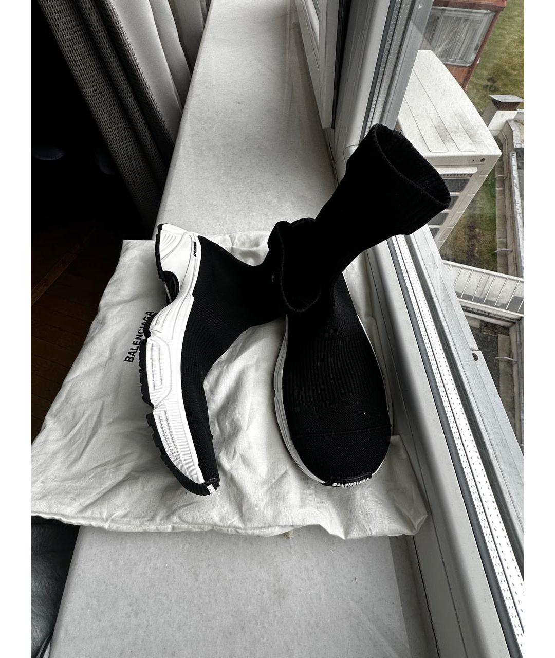 BALENCIAGA Черные текстильные слипоны, фото 2