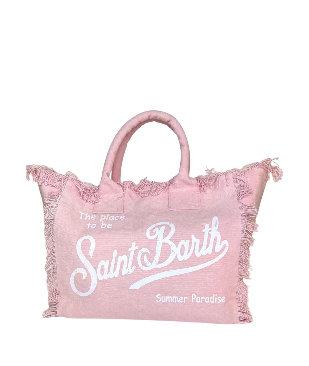 MC2 SAINT BARTH Розовая хлопковая пляжная сумка, фото 1