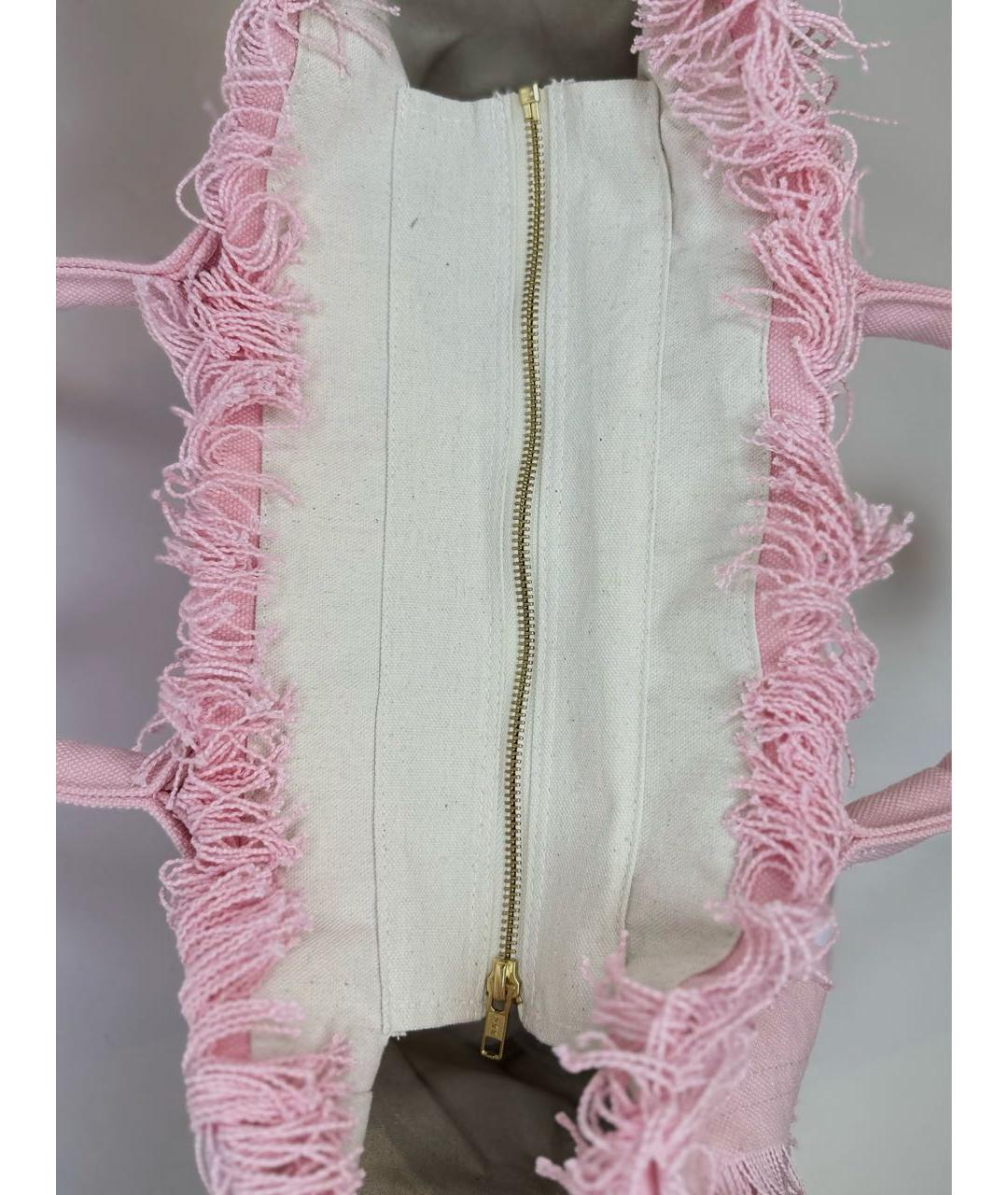 MC2 SAINT BARTH Розовая хлопковая пляжная сумка, фото 3