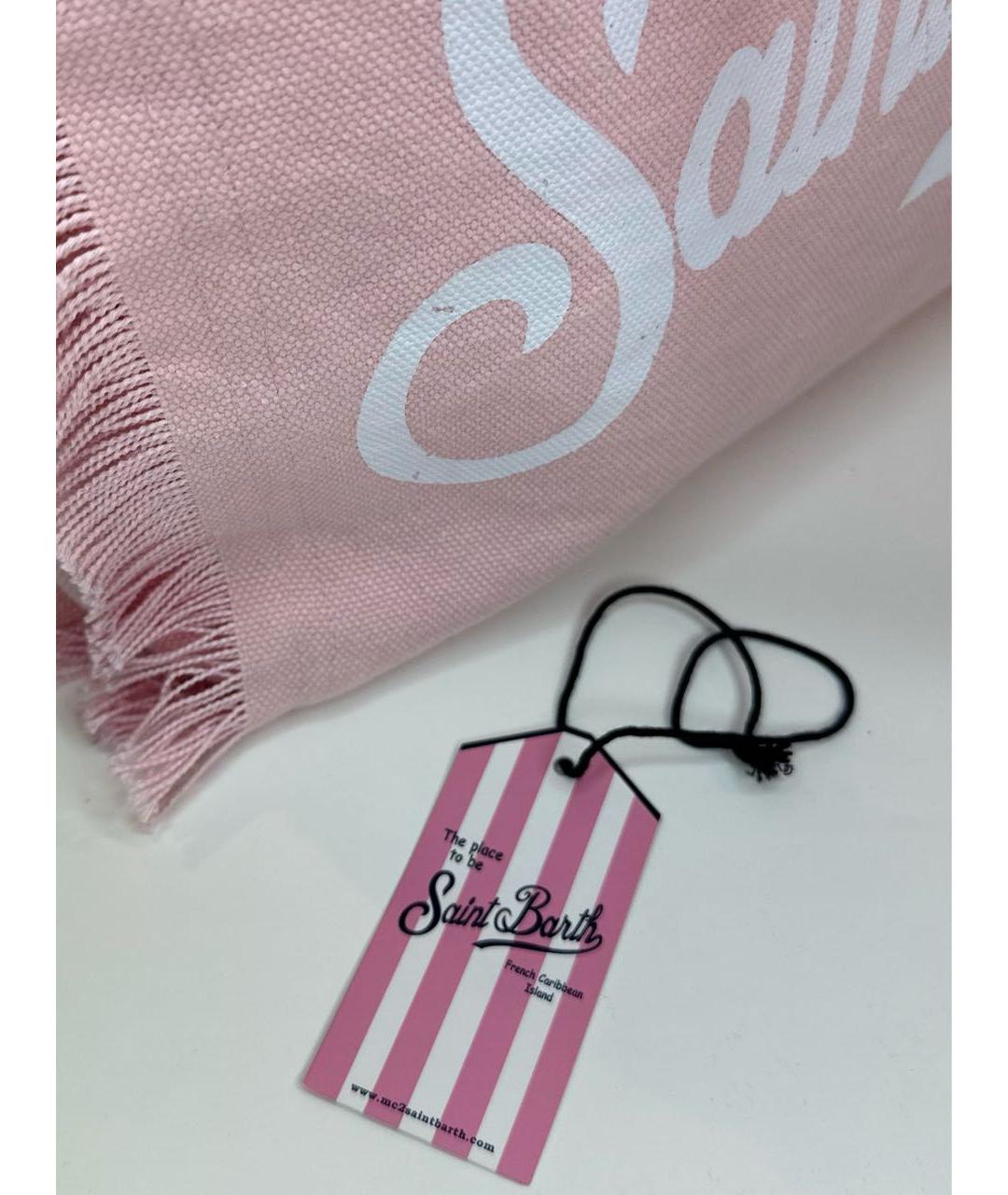 MC2 SAINT BARTH Розовая хлопковая пляжная сумка, фото 4