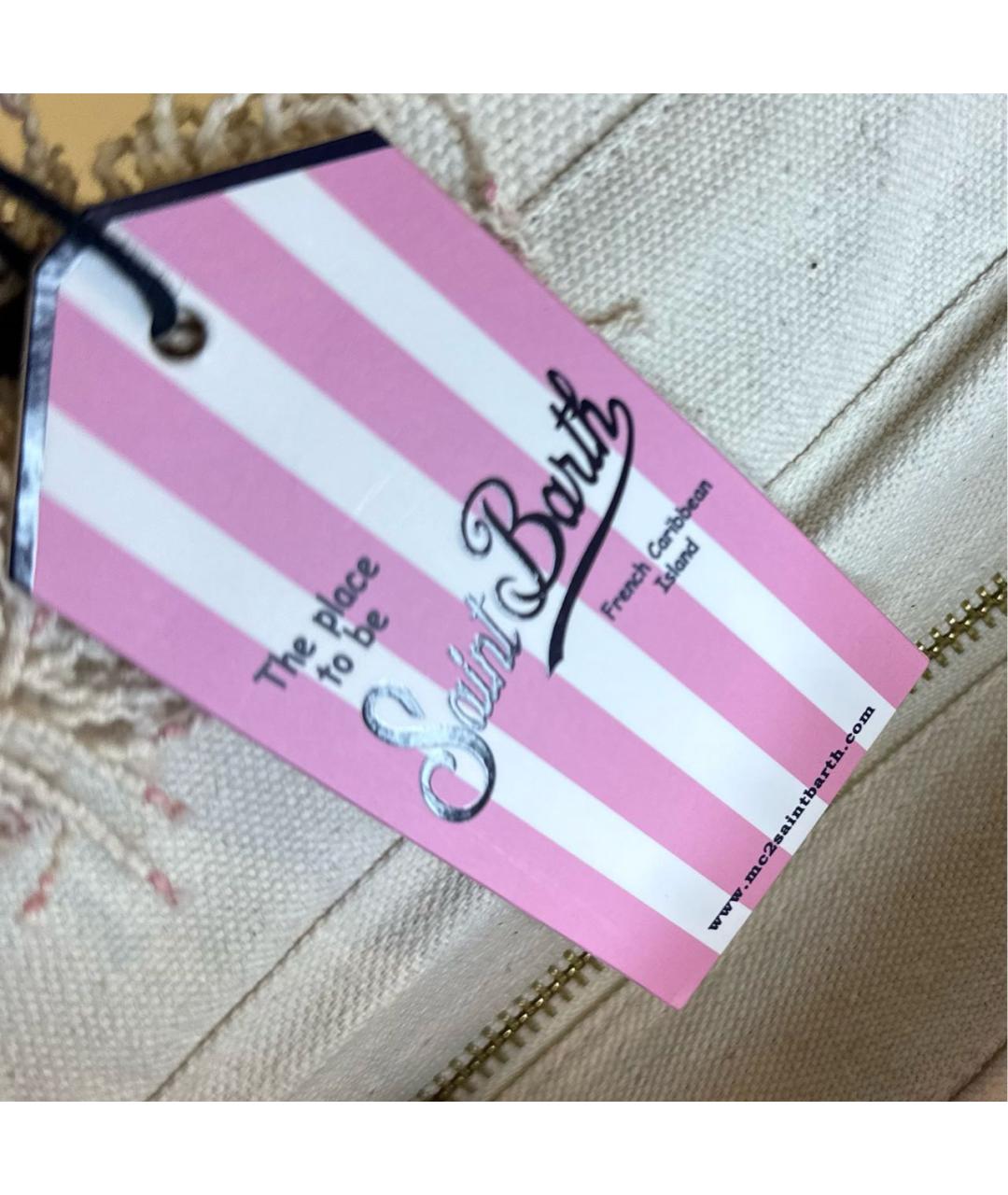 MC2 SAINT BARTH Розовая хлопковая пляжная сумка, фото 3