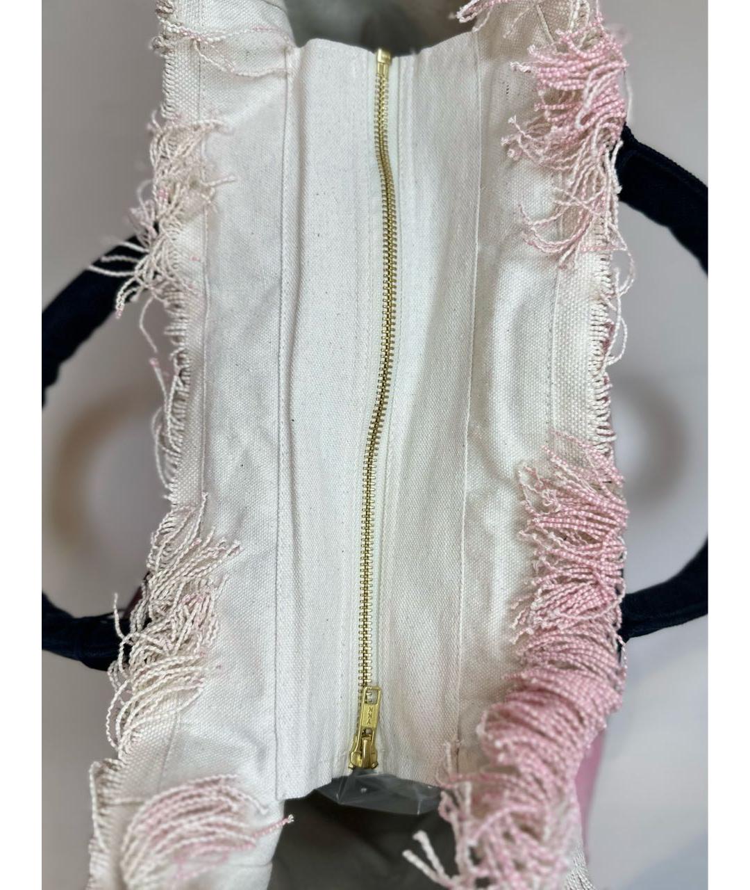 MC2 SAINT BARTH Розовая хлопковая пляжная сумка, фото 4