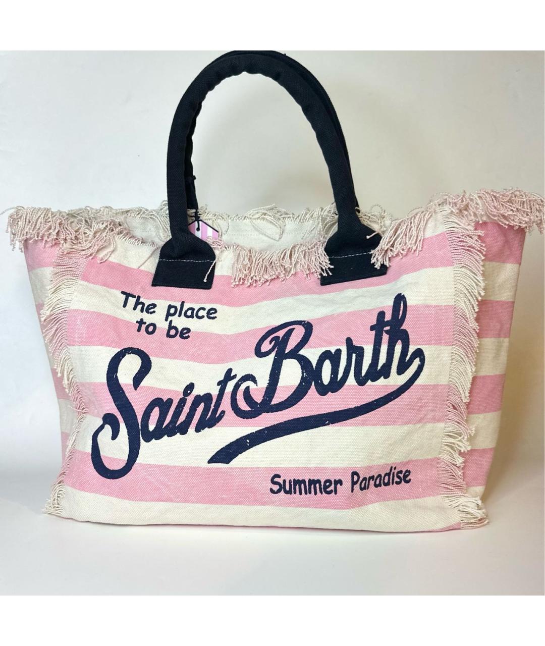 MC2 SAINT BARTH Розовая хлопковая пляжная сумка, фото 6