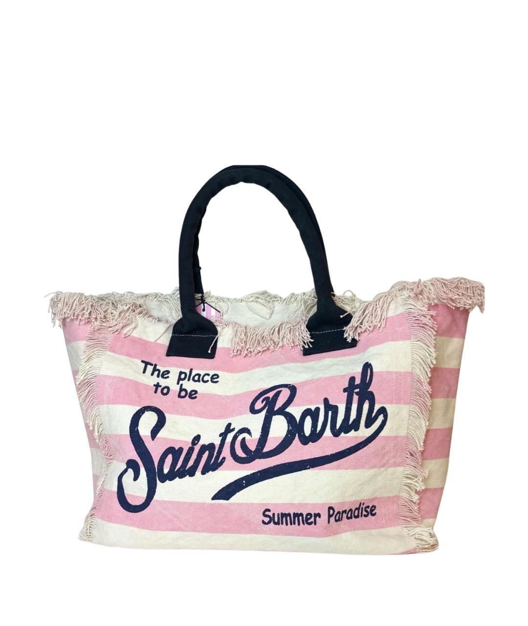 MC2 SAINT BARTH Розовая хлопковая пляжная сумка, фото 1