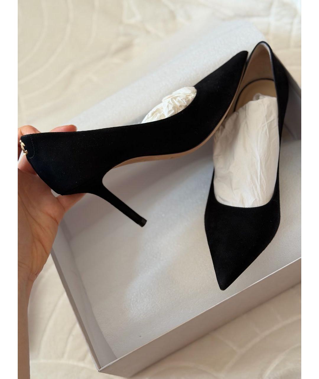 JIMMY CHOO Черные замшевые туфли, фото 4