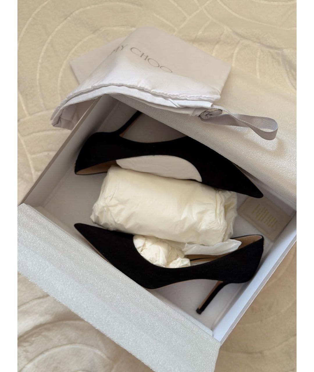 JIMMY CHOO Черные замшевые туфли, фото 3