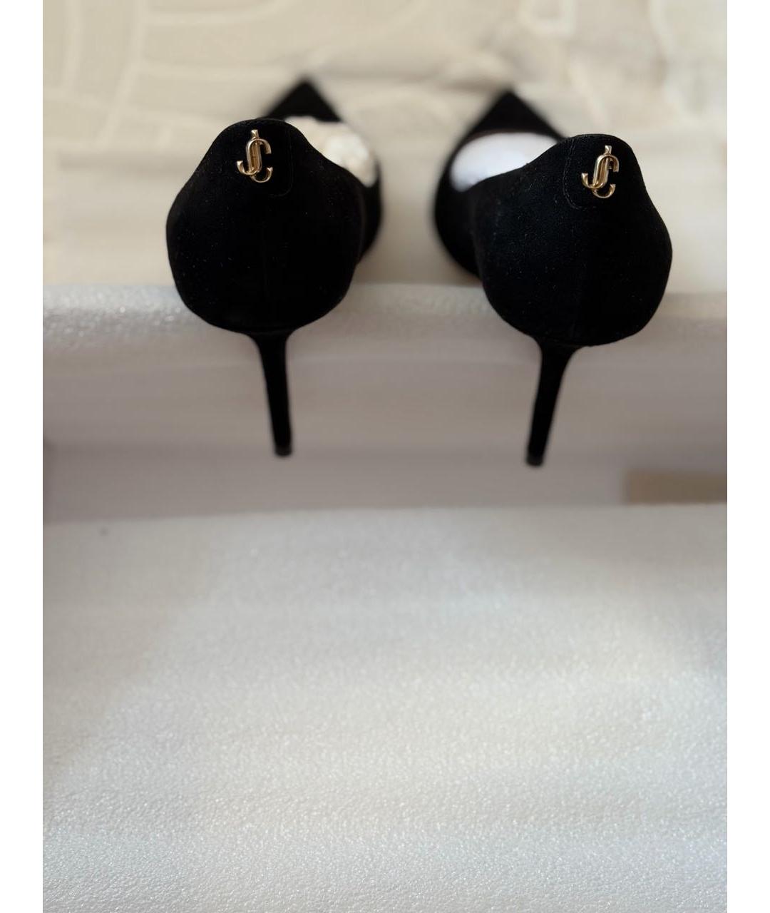 JIMMY CHOO Черные замшевые туфли, фото 2