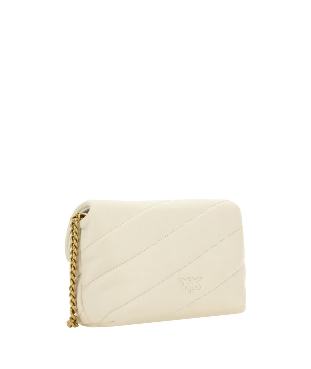 PINKO Белая кожаная сумка через плечо, фото 3