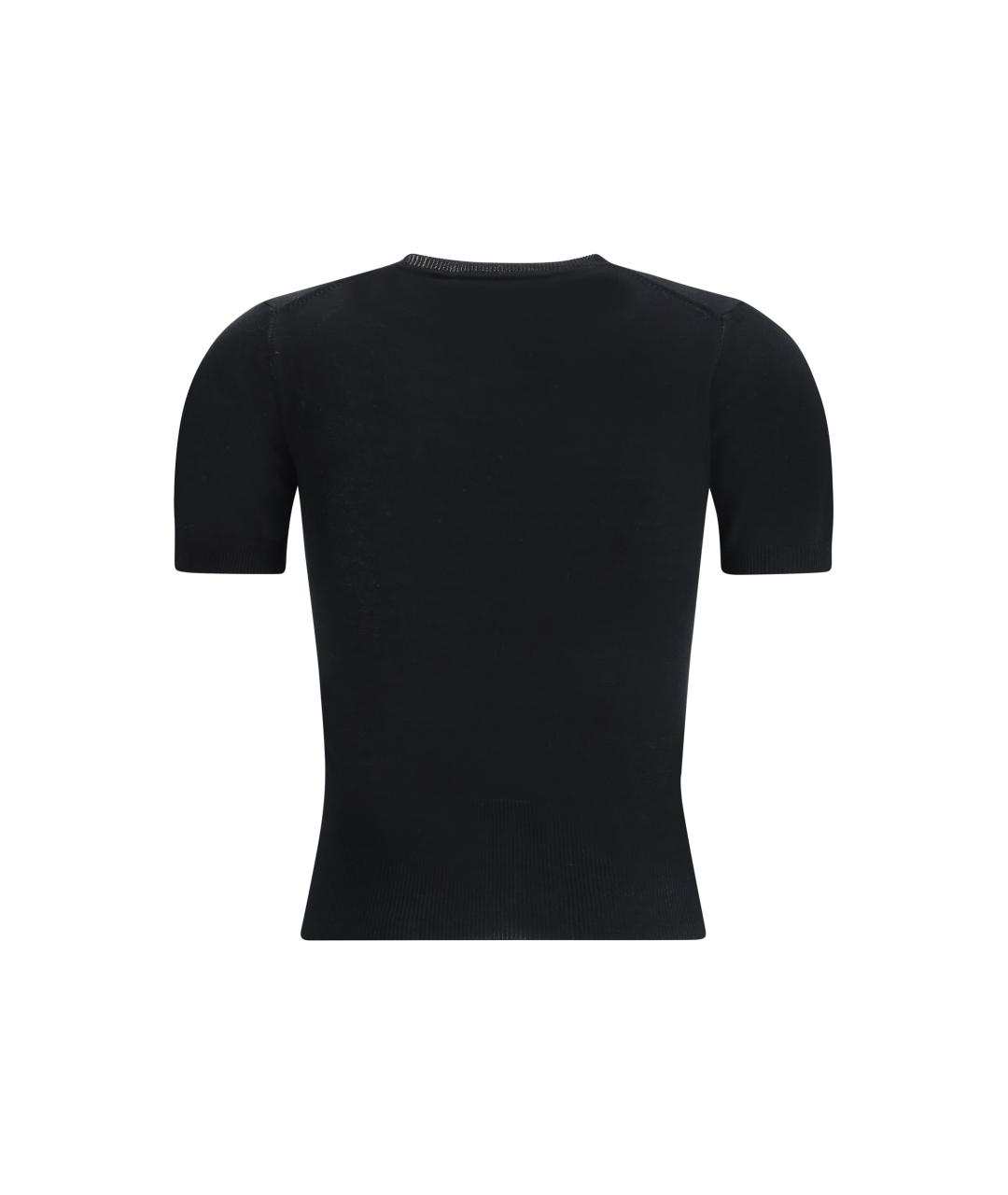 VIVIENNE WESTWOOD Черная хлопковая футболка, фото 2