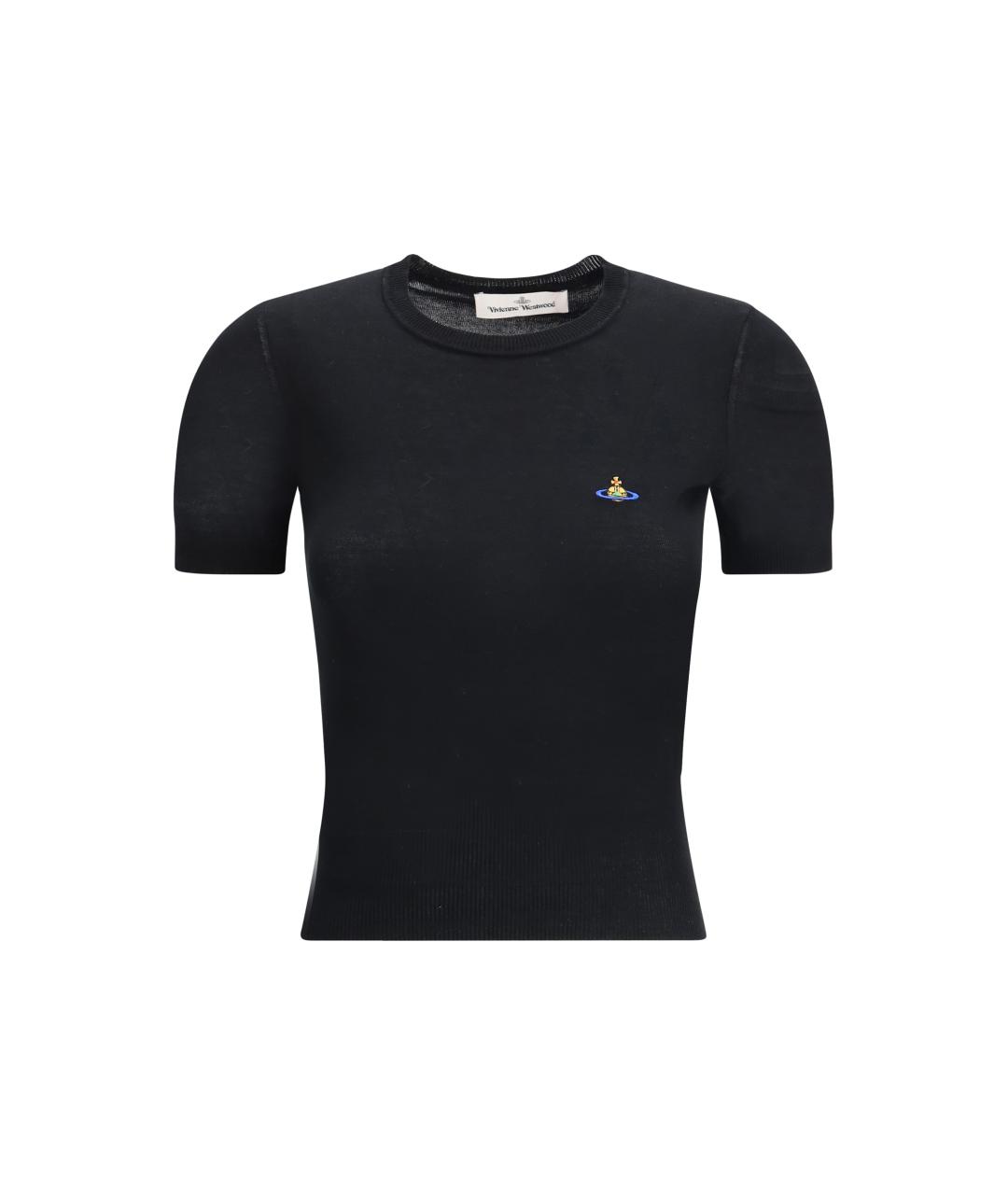 VIVIENNE WESTWOOD Черная хлопковая футболка, фото 1
